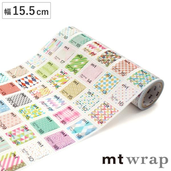 包装紙 ラッピングシート mt wrap s 切手・deco 幅15.5cm （ ラッピング 包む ...