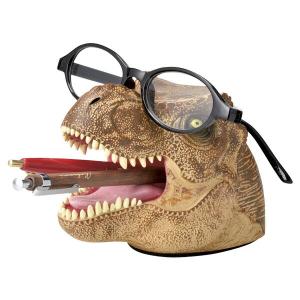 デスクキーパー ペン立て メガネスタンド 文房具 ティラノサウルス