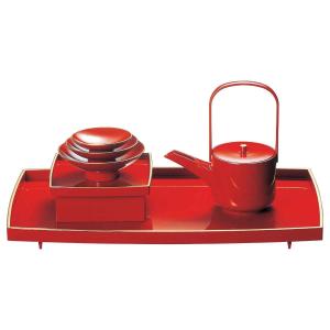 お屠蘇セット 屠蘇器 漆器 本漆 黒 扇面 七ツ揃 屠蘇器（桐箱入