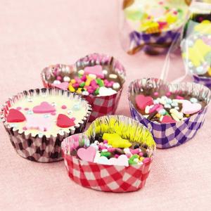 アルミカップ チョコモールド ハート型 チェッ...の詳細画像3