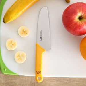 こども包丁 ギザ刃付き リトルシェフクラブ ウサギ イエロー