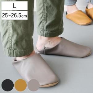 バブーシュ スリッパ 25〜26.5cm メンズ レディース レザー バブーシュスリッパ （ 合皮 モロッコ 室内 ルームシューズ ）