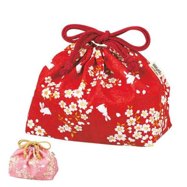 お弁当袋 ランチ巾着 巾着袋 HAKOYA 桜うさぎ （ 巾着 袋 小物入れ 弁当袋 桜 うさぎ 和...