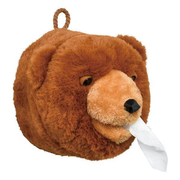 ティッシュケース トイレットペーパー クマ ぬいぐるみ 吊り下げ （ ロールティッシュケース トイレ...