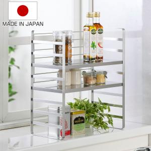 下村企販 キッチンラック ステンレス棚の出窓シェルフ 幅38cm 日本製