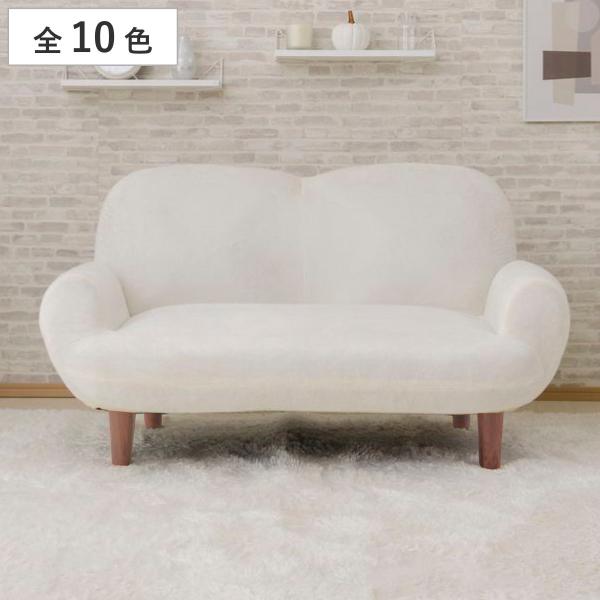 ソファ 幅110cm コンパクト ひじ掛け リクライニング 14段階 脚付き ローソファ ファブリッ...