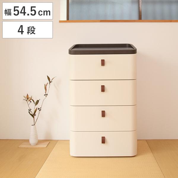 衣装ケース プラスチックチェスト ロイヤルドロアー 4段 幅54.5×奥行41×高さ87.5cm （...
