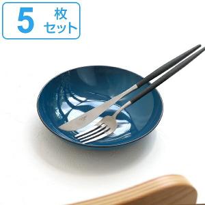 プレート 16cm 藍彩 プラスチック 皿 深皿 食器 山中塗り 日本製 同色5枚セット （ 食洗機対応 電子レンジ対応 中皿 取り皿 ）｜livingut