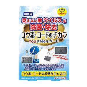 除菌カード ヨウ素 ヨード 除菌 カード ウィルス対策 空間除菌 ケース付き 日本製 （ 除去 対策 ウィルス 菌 予防 消毒薬 ）