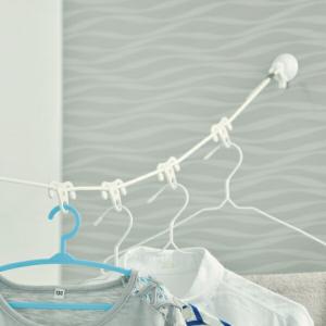 洗濯ロープ バスルーム洗濯ロープ 洗濯 ロープ 紐 （ 物干しロープ ランドリーロープ 浴室 2m 吸盤 ）