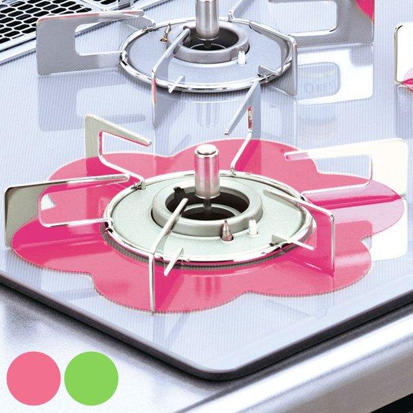 ガスマット リング フラワー ガスコンロ用プロテクトシート （ ガラストップガスコンロ専用 専用ヘラ...