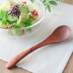 サーバーフォーク WOODN 23cm 取り分けスプーン フォーク 天然木 木製
