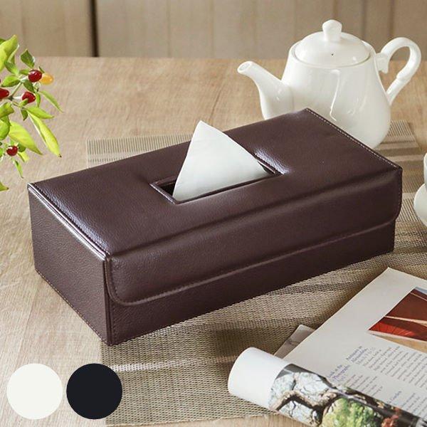 ティッシュケース レザー 合皮 開閉 おしゃれ （ ティッシュボックス ティッシュカバー 合成皮革 ...