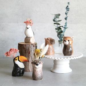 花瓶 一輪挿し フラワーベース 動物 （ 花びん 花器 アニマル 置物