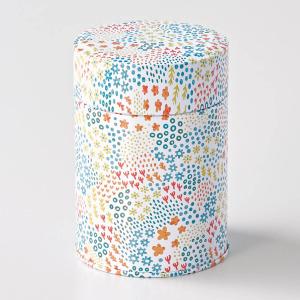 茶筒 錫製 花柄 メッツァ （ お茶容器 茶葉容器 保存容器