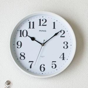 掛け時計 ミドル 直径 28cm 時計 おしゃれ 連続秒針 ホワイト （ 掛時計 電池式 シンプル 白 ）