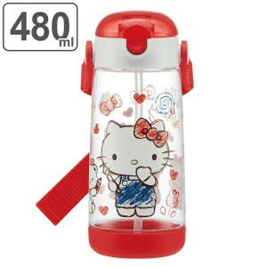 マイメロディ スケーター ストロー ワンタッチ 水筒 530ml ワン