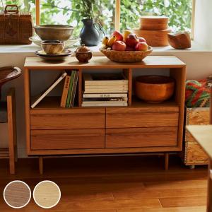 東谷 オープンシェルフ 2段 ラック 北欧風 天然木 TIMO 幅100cm