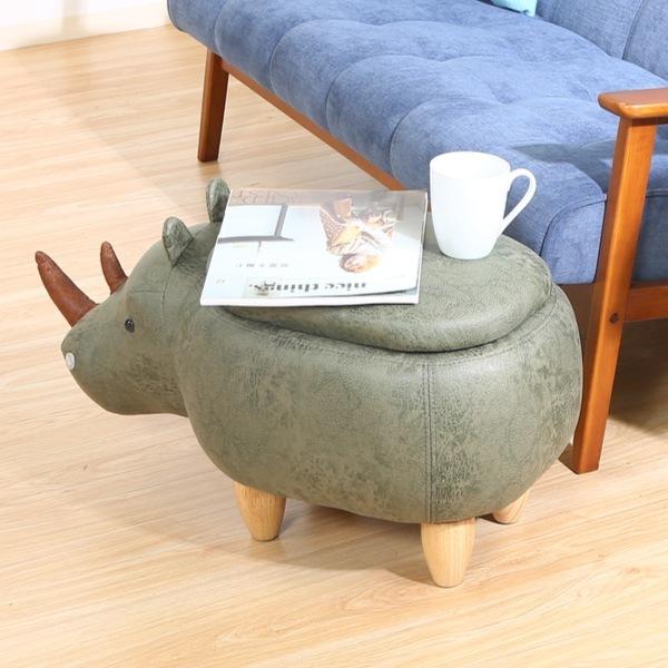 アニマルスツール サイ 収納 スツール 動物 椅子 キッズ イス チェア オットマン （ 足置き 腰...