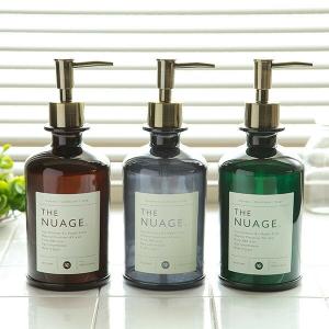 ディスペンサー 480ml Nuage おしゃれ シャンプー コンディショナー リンス ボディーソープ （ シャンプーボトル 詰替えボトル 液体石けん 詰め替え ）