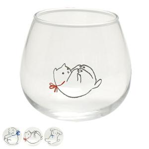 グラス 320ml ゆらゆらグラス corocoro コップ 食器 陶磁器 日本製 （ ガラスコップ カップ ガラス製 ゆらゆら 猫 ねこ 犬 ）｜livingut