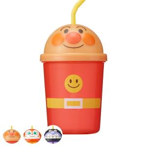 ストローカップ アンパンマン プラスチック 子供用 コップ キャラクター （ 蓋付き カップ ストロー タンブラー ストロー付き フタ付き ）