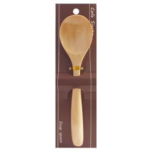 スプーン スープスプーン 16cm 木製 （ スープ用スプーン れんげ 蓮華 木 天然木 カトラリー 木製食器 洋食器 ）