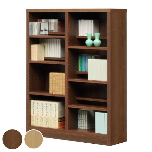 本棚 木製 コミックシェルフ 前後分割可動棚 日本製 幅90cm 高さ120cm （ 壁面収納 オー...