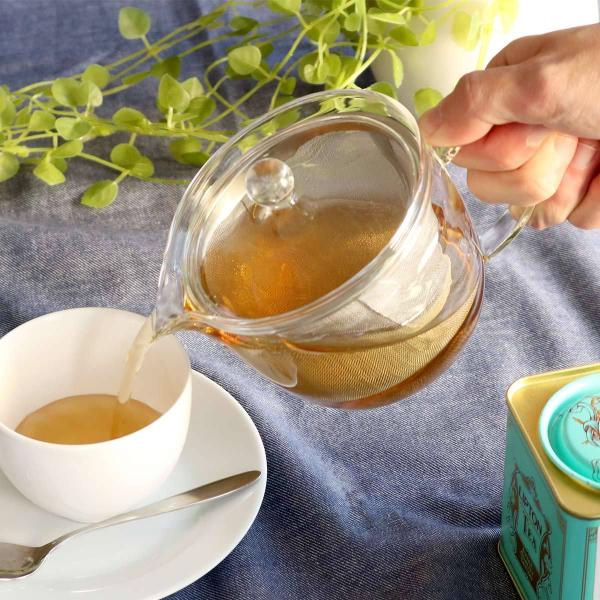 ティーポット 450ml ワイド 茶こし付き 耐熱ガラス お茶ポット （ 電子レンジ対応 紅茶ポット...