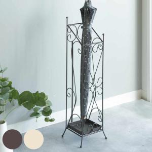 傘立て コーナー 設置 隅 角 傘たて ローズ 装飾 バラ 薔薇 アイアン製