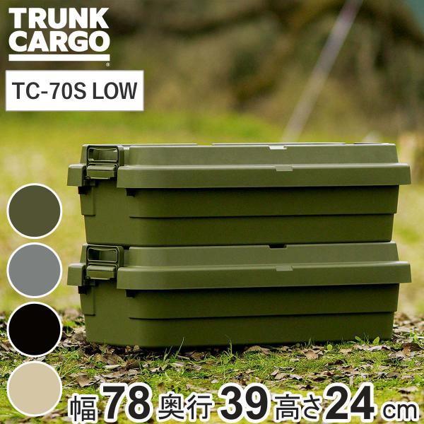 収納ボックストランクカーゴ LOW TC-70S 40L 幅78×奥行39×高さ24cm （ 座れる...