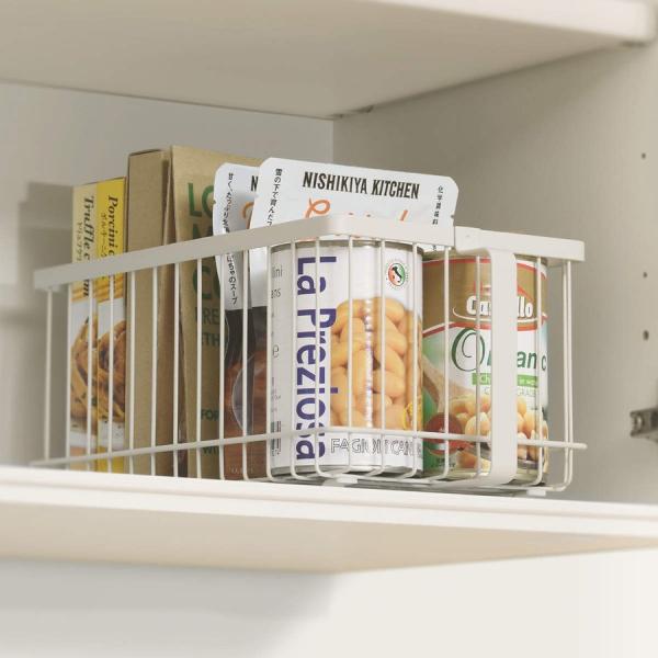 キッチン収納ケース 取っ手付ワイヤーバスケット 幅15.5cm ルームラボ （ room lab 吊...