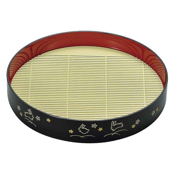 そば皿 20cm 丸皿 夢うさぎ プラスチック （ 蕎麦皿 ざるそば うどん 皿 お皿 食器 丸 う...