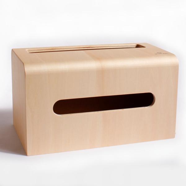 ティッシュケース living rack 木製 （ おしゃれ ティッシュカバー 卓上 リモコン リモ...