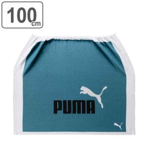 巻きタオル PUMA グリーン 100×120cm （ プーマ タオル プール ラップタオル キッズ ブランド 巻き ビーチタオル ）｜livingut