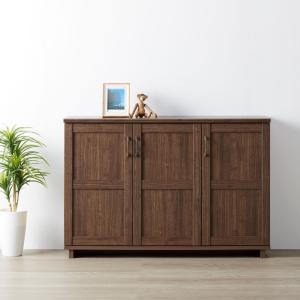 起立木工 サイドチェスト 3段 ヴィンテージ調 オーク無垢材 鋸目