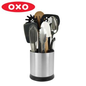OXO キッチンツールスタンド 回転式ステンレスツールホルダー （ オクソー ツールホルダー ステンレス 回転式 ツールスタンド キッチンスタンド ）