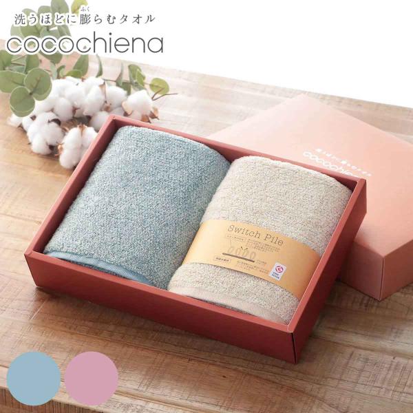 タオル ギフト ココチエナ フェイスタオル 2枚 （ デイリータオル 湯上りタオル 手拭き 顔拭き ...