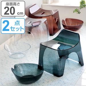 シンカテック 風呂椅子 ヒューバス クリアタイプ 座面20cm バス