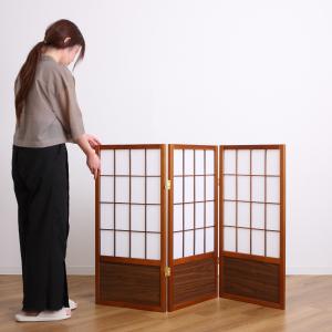 衝立 和風衝立 あずきS 3連 高さ90cm ...の詳細画像3