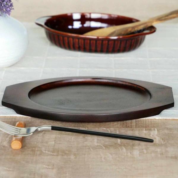 グラタン台 オーバル 24cm 木製 （ 木台 オーバル型木台 受台 ）