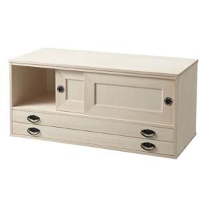 マーゼルン 総桐 組み合わせタンス 上置き 扉盆タイプ 日本製 幅100cm