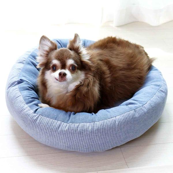 ペットベット ふわふわベッド ペット用 ストライプ柄 （ ペット用ベッド 犬用品 猫用品 ベッド ペ...