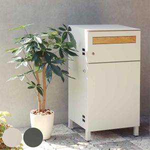 ポスト スタンド 置き型 傘立て 鍵付き フック付き CAFE （ 郵便受け