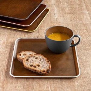 トレー 正角 24cm 木目調 issoo ecco （ トレイ カフェトレー お盆 スクエア 正方形 ）