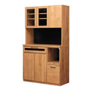 東馬（Tohma） 食器棚 北欧風 キッチンボード オーク材 幅105cm