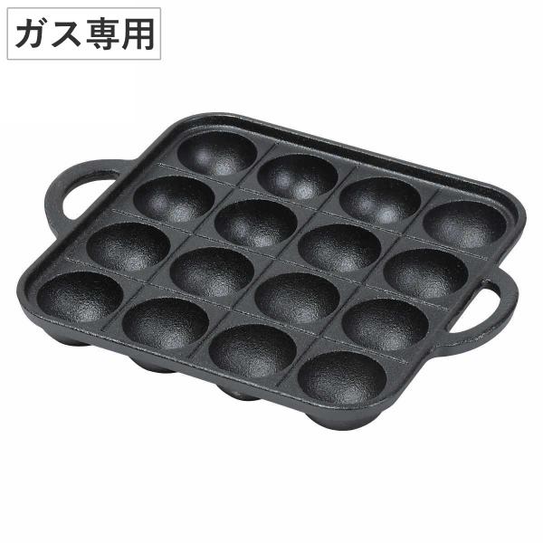 たこ焼きプレート 16穴 スプラウト 鉄鋳物製 （ ガス火対応 たこ焼き たこ焼き器 鉄板 鋳鉄製 ...