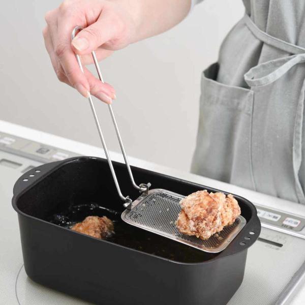 かす揚げ 角型 かす揚げスクエア 折りたたみ 日本製 （ かすあげ コンパクト 四角 折り畳み 食洗...