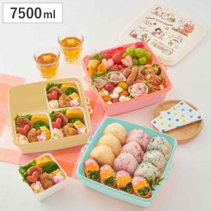 お弁当箱 ピクニックケース 角型 大 3段×2500ml スヌーピー （ ピクニックランチボックス お重 行楽弁当箱 三段 7500ml レンジ対応 大容量 ）｜リビングート ヤフー店