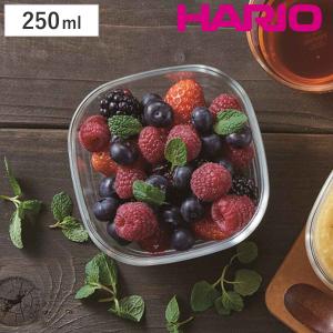 HARIO ハリオ 保存容器 250ml 耐熱ガラス製保存容器 角型 （ 耐熱ガラス ガラス 電子レンジ対応 食洗機対応 オーブン対応 日本製 耐熱容器 ）